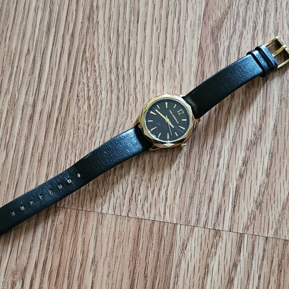 Karl Lagerfeld Women Watch Black Leather Band Gold Tone Case WristWatch main image 8